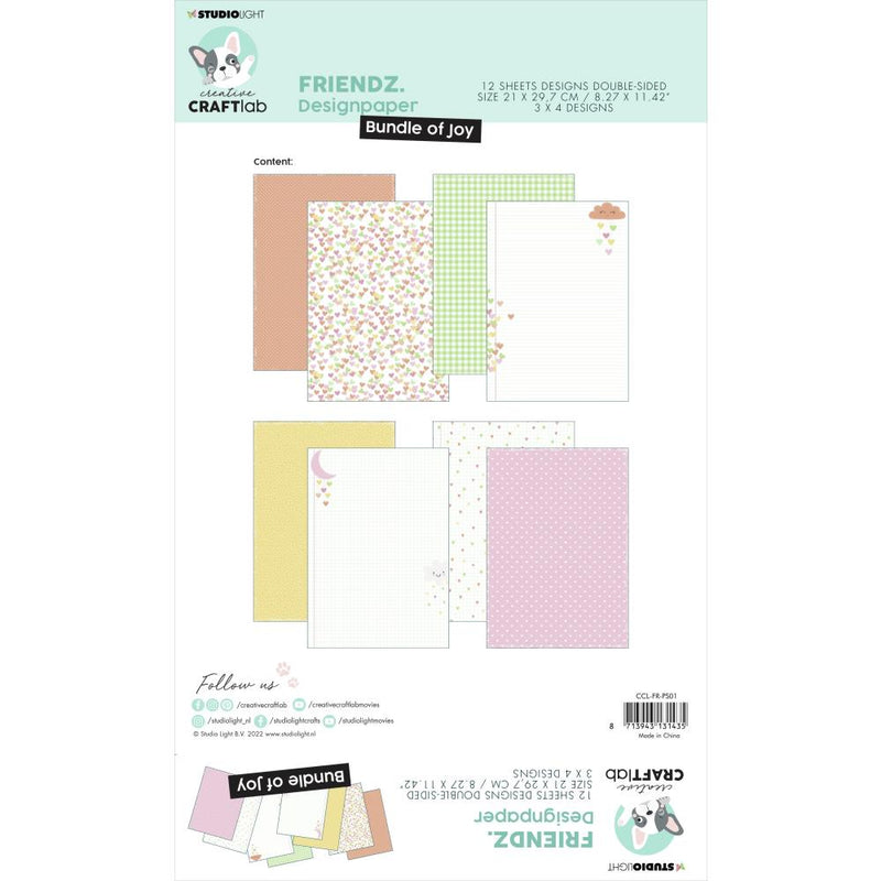 Studio Light Friendz Paper Bundle - Nr 01 Bundle of Joy, CCLFR01