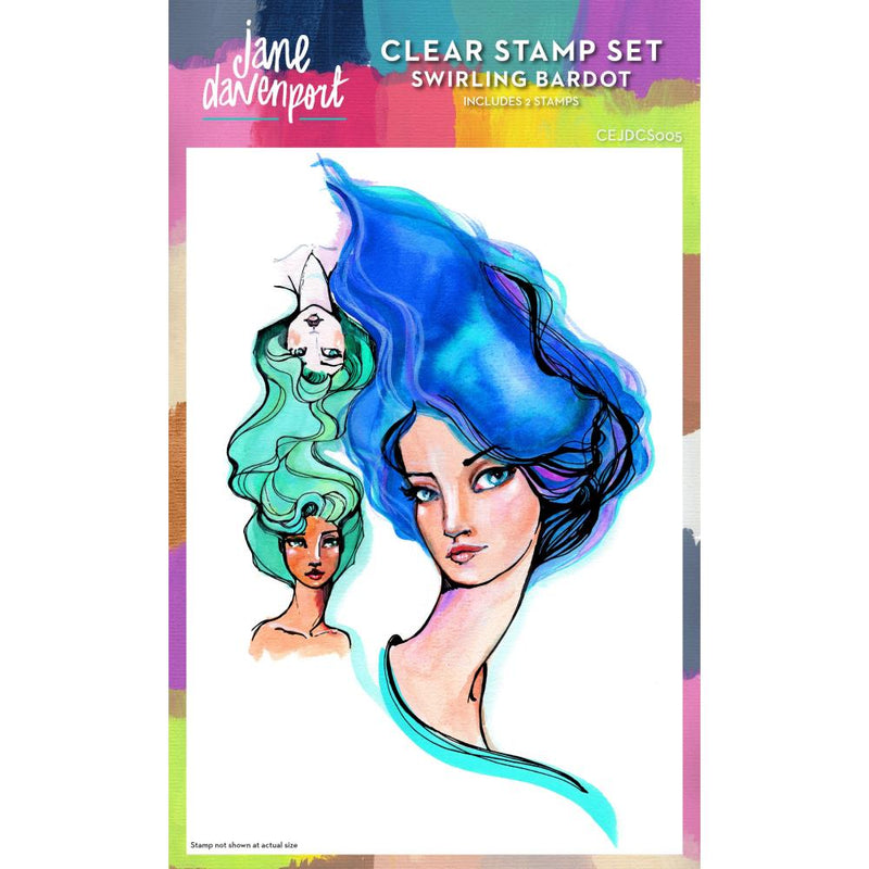 Creative Expressions - Jane Davenport Clear Stamp Set - Swirling Bardot, CEJDCS05