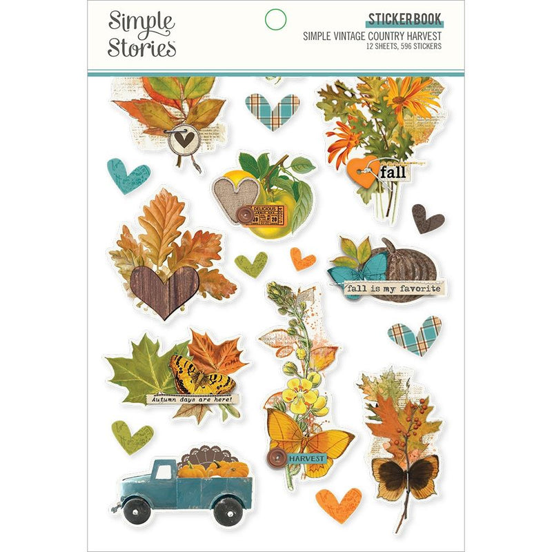 Simple Vintage Country Harvest - Sticker Book, CH16323