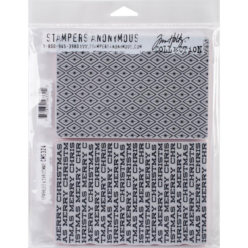 Stampers Anonymous Stamp Set - Sparkles & Christmas, CMS324 by: Tim Holtz
