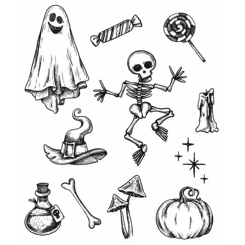 Stampers Anonymous Stamp Set - Halloween Doodles, CMS437 By: Tim Holtz