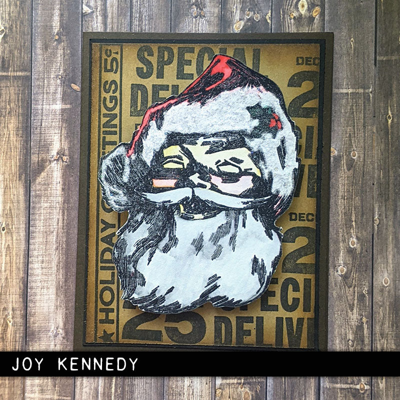 Stampers Anonymous Stamp Set - Jolly Santa, CMS442 by: Tim Holtz