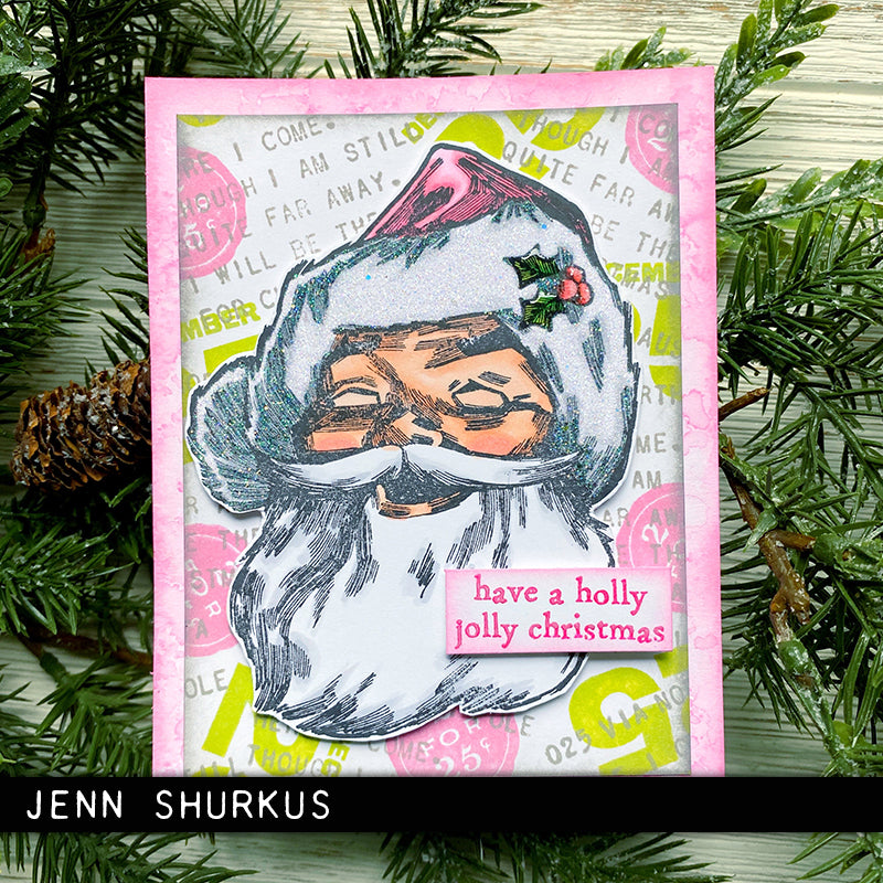 Stampers Anonymous Stamp Set - Jolly Santa, CMS442 by: Tim Holtz