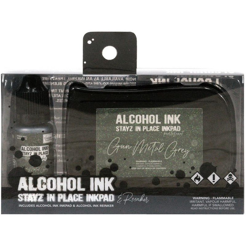 Stayz In Place Alcohol Ink Pad w/Reinker - Gunmetal Grey Pearlescent, CO728163 WAS $9.99