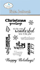 Elizabeth Craft Designs Clear Stamp Set - Winter Sentiments, CS023