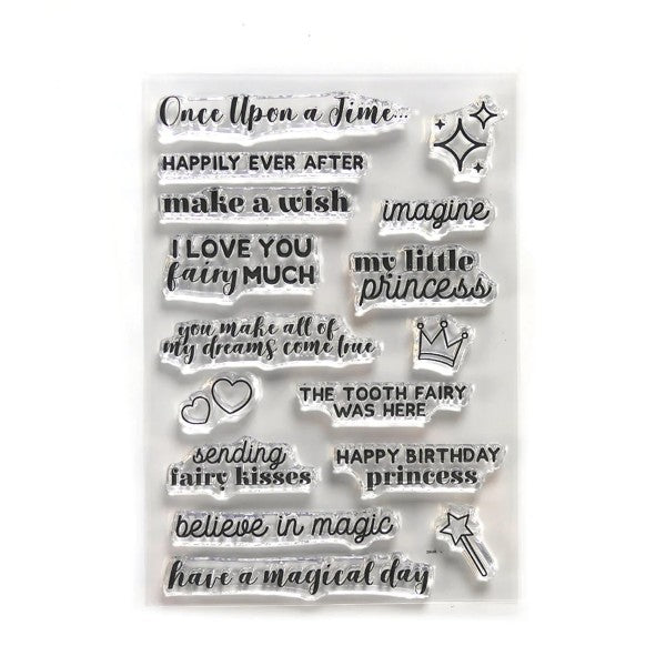 Elizabeth Craft Designs Clear Stamp Set - Once Upon A Time Sentiments, CS184