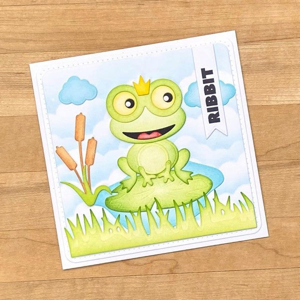 Elizabeth Craft Designs Clear Stamp Set - Prince & Frog Sentiments, CS185