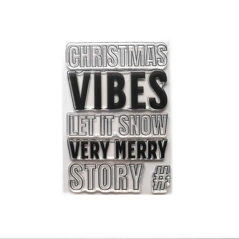 Elizabeth Craft Designs Clear Stamp Set - Christmas Vibes, CS272