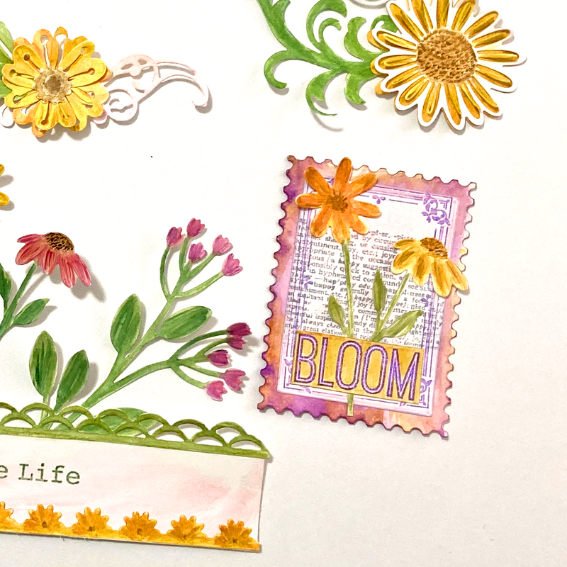 Elizabeth Craft Designs Clear Stamp Set - Bloom, CS298