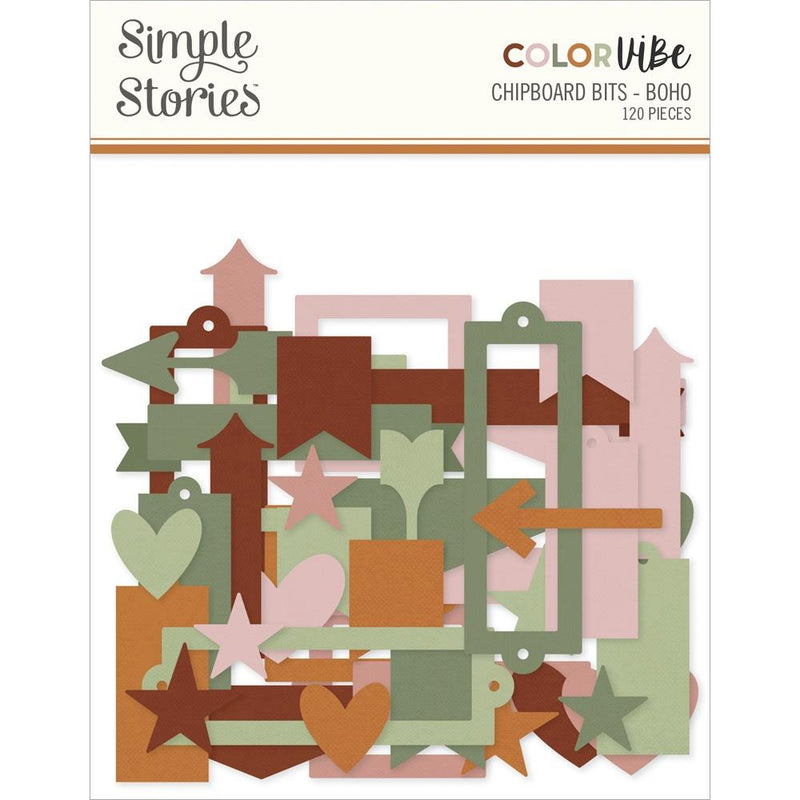 Simple Stories Chipboard Bits & Pieces - ColorVIBE Boho, CV13480