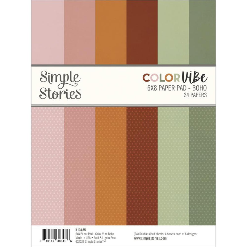 Simple Stories D/S Paper Pad 6x8 - ColorVIBE Boho, CV13485