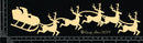 Dusty Attic Chipboard 3x12 - Santa Sleigh & Reindeer, DA0049