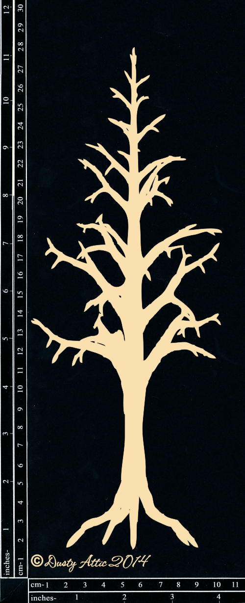 Dusty Attic Chipboard 5x10 - Bare Tree