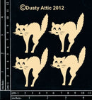 Dusty Attic Chipboard - Scaredy Cats, DA0140 ~ 4x4