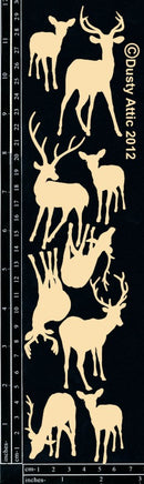 Dusty Attic Chipboard 3x12 - Deer, DA0767