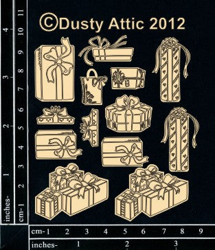 Dusty Attic Chipboard 3x4 - Mini Presents, DA0776