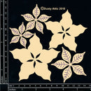 Dusty Attic Chipboard 6x6 - Poinsettia, DA1023