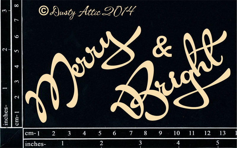 Dusty Attic Chipboard 3x6- Merry & Bright, DA1178