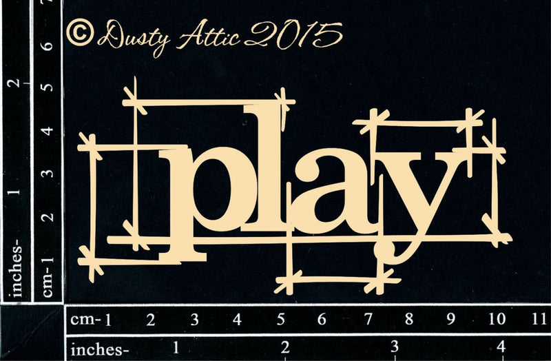 Dusty Attic Chipboard 3x5 - Blueprint play, DA1427
