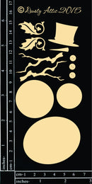 Dusty Attic Chipboard 3x6 - Build a Snowman, DA1471