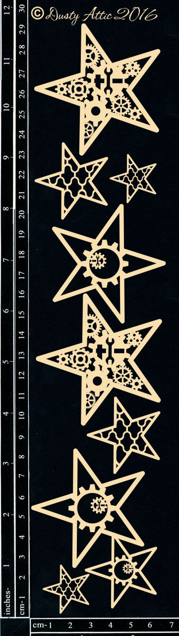 Dusty Attic Chipboard 3x12 - Industrial Stars