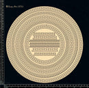 Dusty Attic Chipboard 12x12 - Notepad Edge Frames - Circle, DA1573