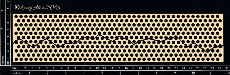 Dusty Attic Chipboard 3x12 - Perforated Mesh Borders, DA1680