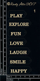 Dusty Attic Chipboard 3x6 - Mini Tags