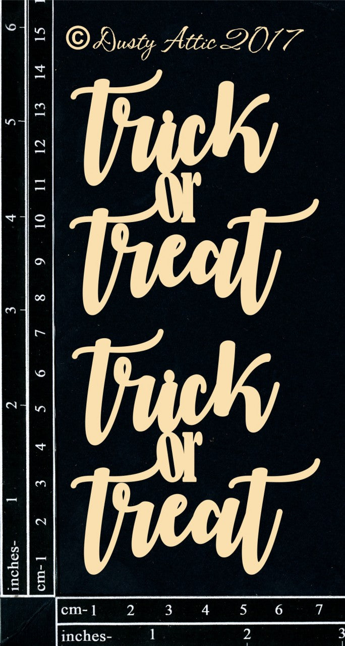 Dusty Attic Chipboard 3x6 - Trick or Treat, DA1861