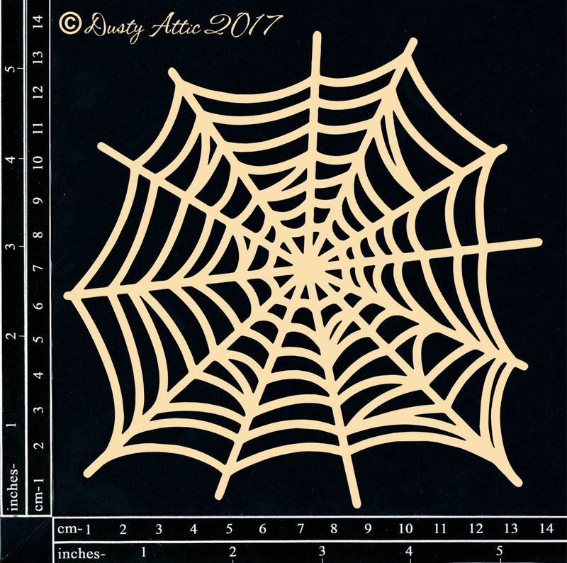Dusty Attic Chipboard 6x6 - Spider Web