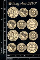Dusty Attic Chipboard 3x5 - Mini Old Coins, DA1903