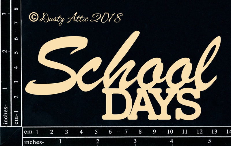 Dusty Attic Chipboard 3x5 - School Days, DA1962