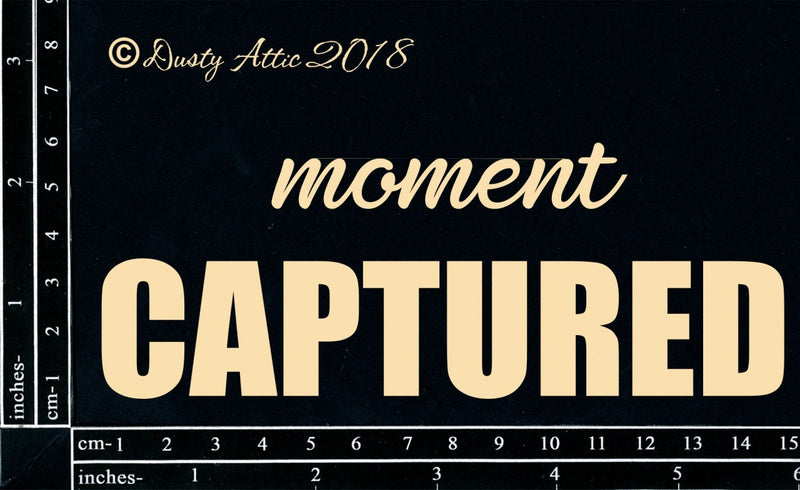 Dusty Attic Chipboard 3x6 - A Moment Captured, DA2045