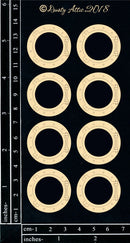 Dusty Attic Chipboard 3x6- Port Holes Small, DA2182