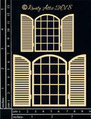 Dusty Attic Chipboard 3x6 - Windows & Shutters