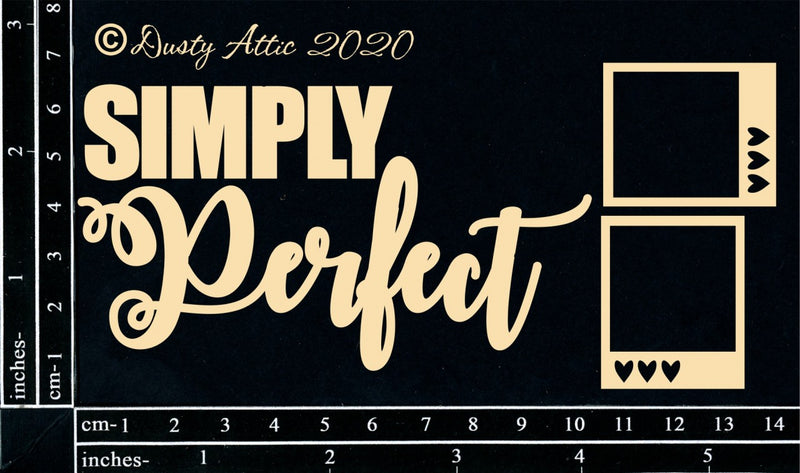 Dusty Attic Chipboard 3x6 - Simply Perfect, DA2509