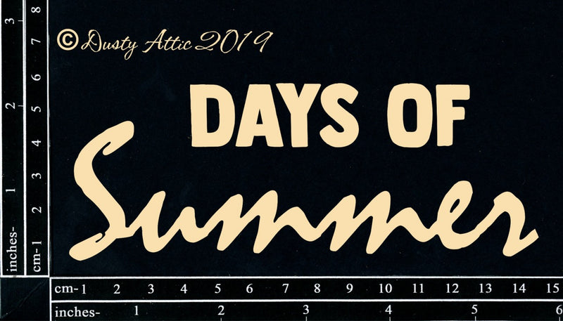 Dusty Attic Chipboard 3x6 - Days of Summer, DA2547