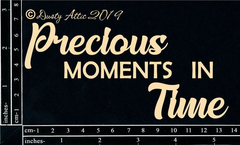 Dusty Attic Chipboard 3x6 - Precious Moments in Time, DA2553