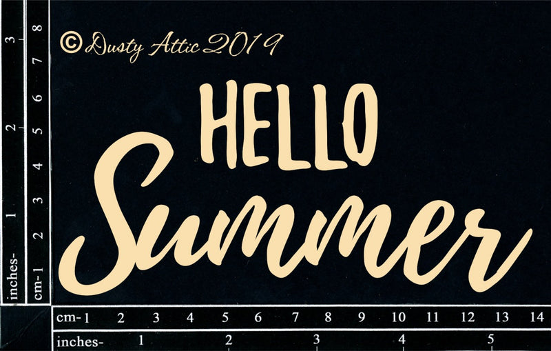 Dusty Attic Chipboard 3x6 - Hello Summer, DA2592