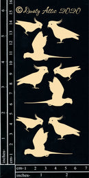 Dusty Attic Chipboard 3x6 - Birds