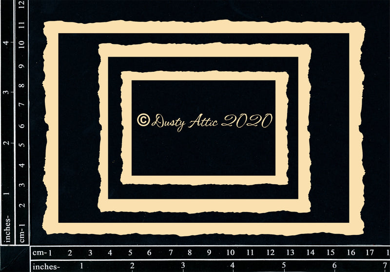 Dusty Attic Chipboard 5x7 - Get Framed – Distressed Rectangle, DA2673