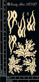 Dusty Attic Chipboard 3x6 - Ocean Elements