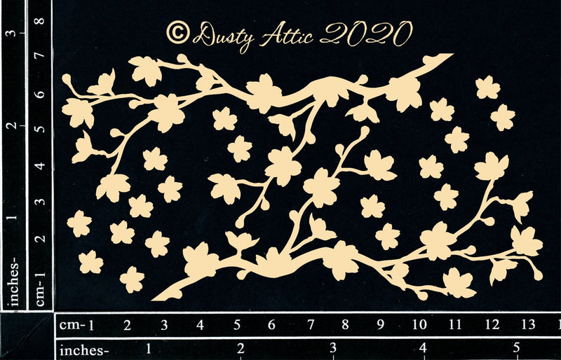 Dusty Attic Chipboard 3x5 - Mini Cherry Blossoms, DA2781