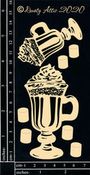 Dusty Attic Chipboard 3x6 - Chocolate Frappe, DA2838