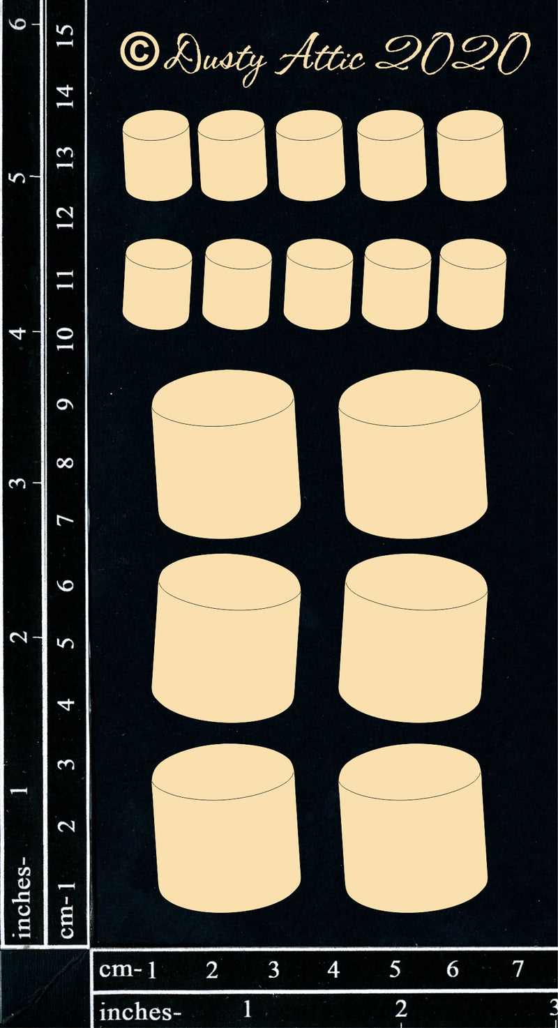 Dusty Attic Chipboard 3x6 - Marshmallows, DA2849