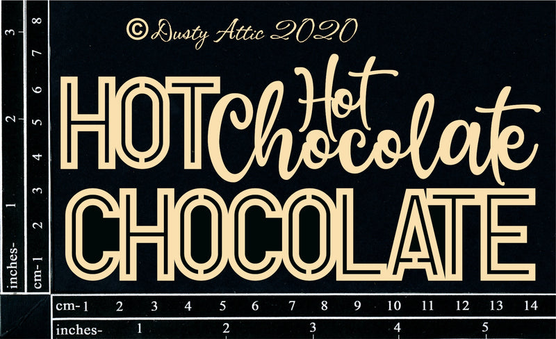 Dusty Attic Chipboard 3x6 - Hot Chocolate, DA2850