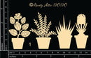 Dusty Attic Chipboard 3x6- Pot Plants