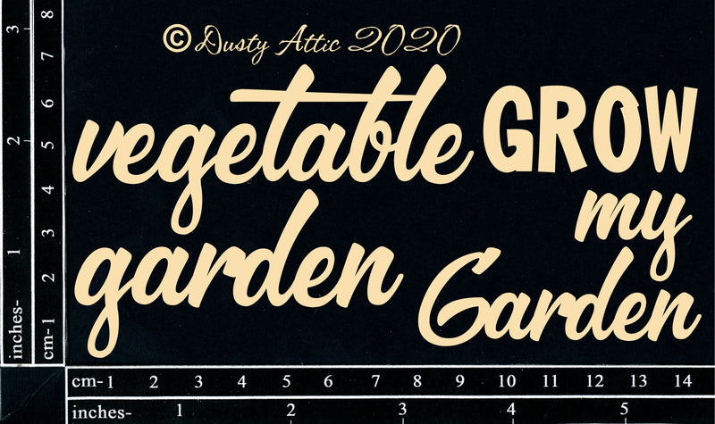 Dusty Attic Chipboard 3x6 - Vege Garden, DA2900