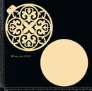 Dusty Attic Chipboard 12x12 - Christmas Baubles - Ornate Large, DA2912