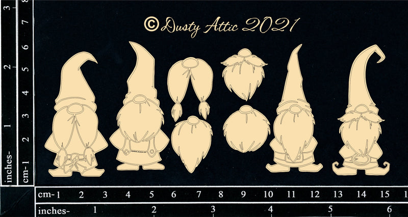 Dusty Attic Chipboard 3x6 - Gnomes Small, DA2967